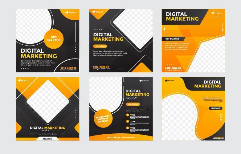 Business Digital Marketing Post Template vector