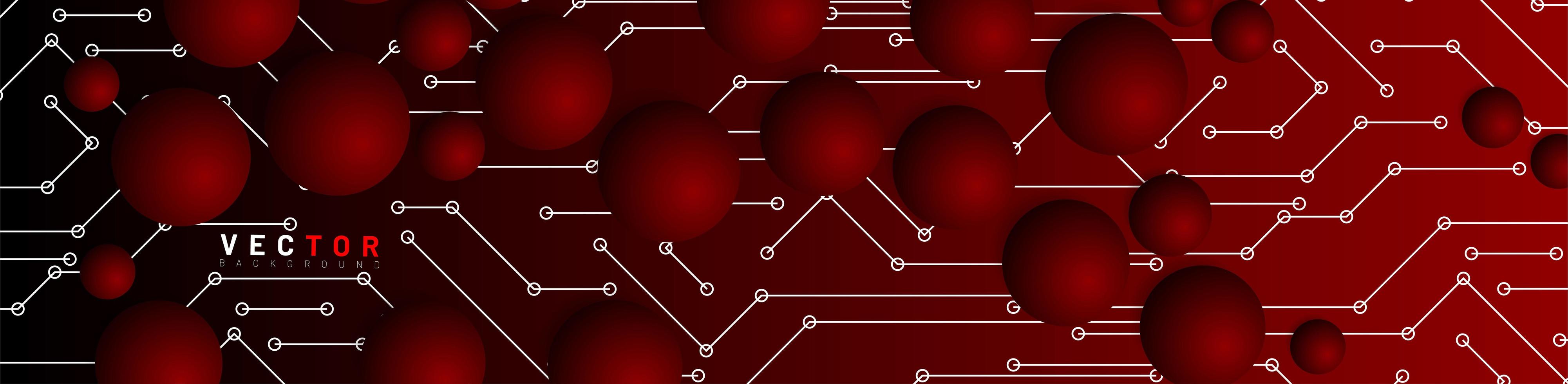 abstract vector technology background. circle with a background connection line. Future design of 3D circuit board technology