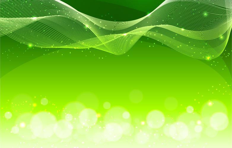 Green Line Wave and Sparkling Background vector