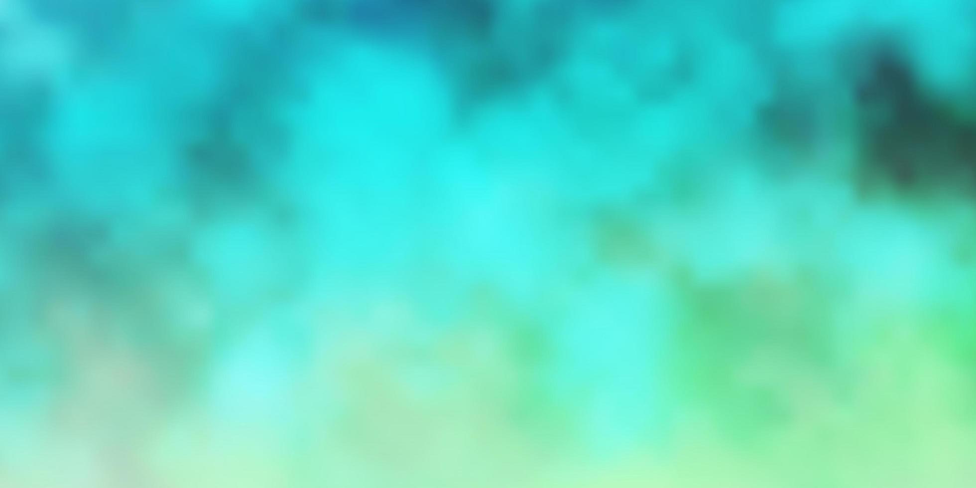 Light Blue, Green vector pattern with clouds.
