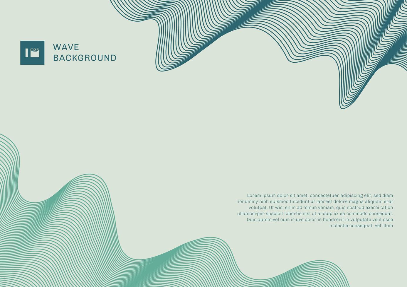 Abstract modern background blue and green wave lines elements with space for your text. vector