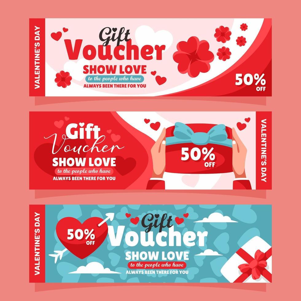 Valentines Day Gift Voucher vector