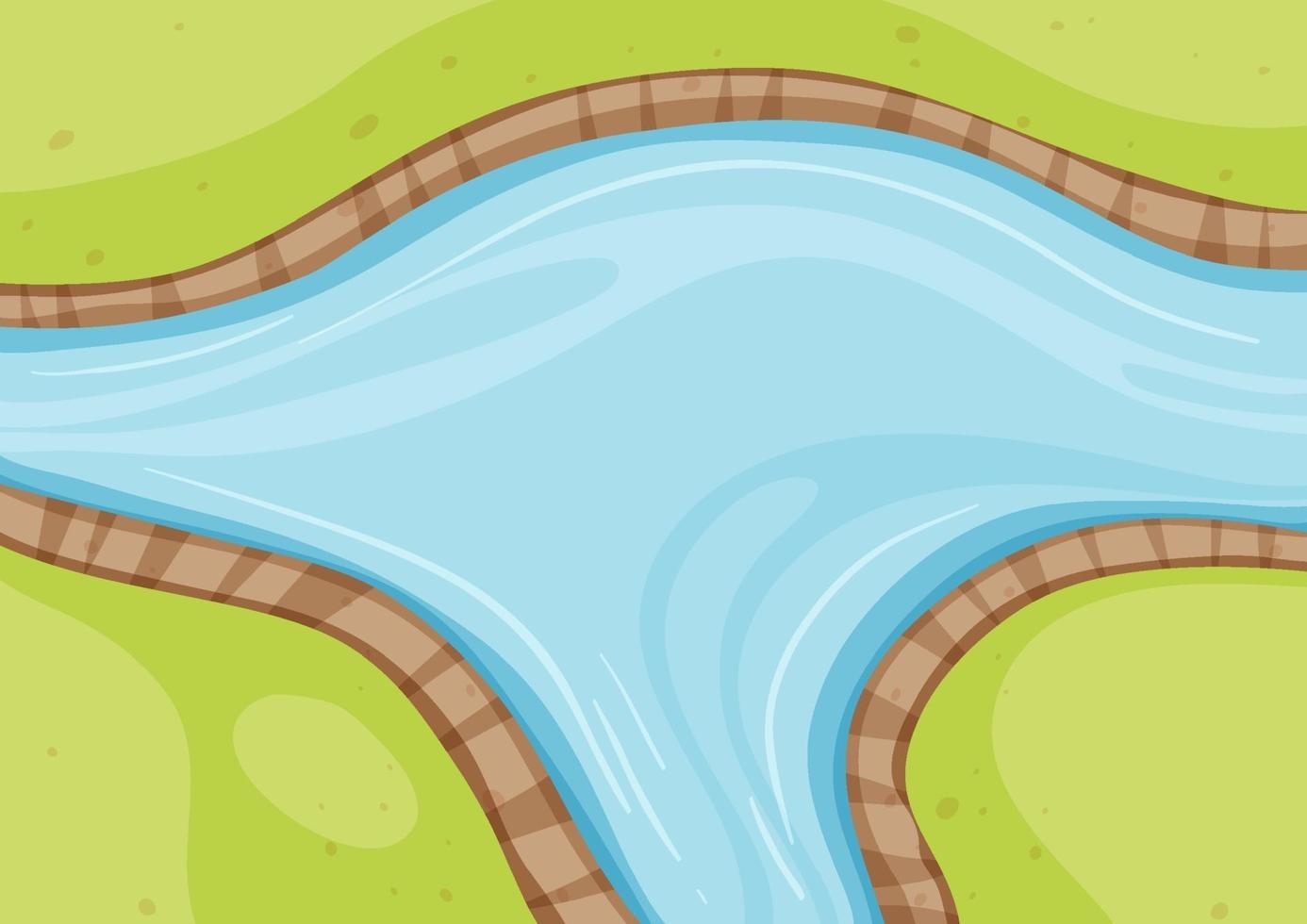 Aerial view of river close up vector