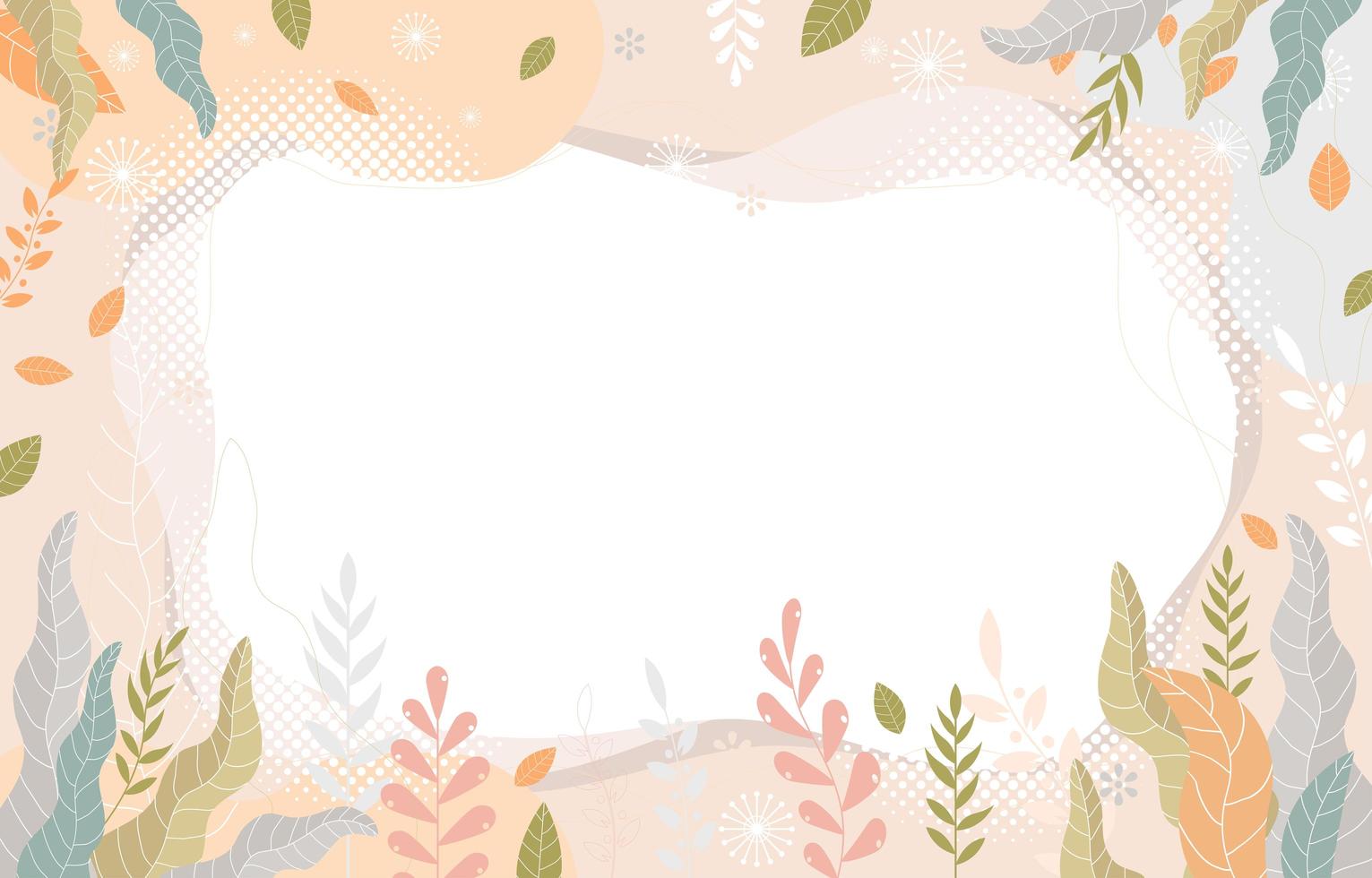 fondo floral retro con color pastel vector