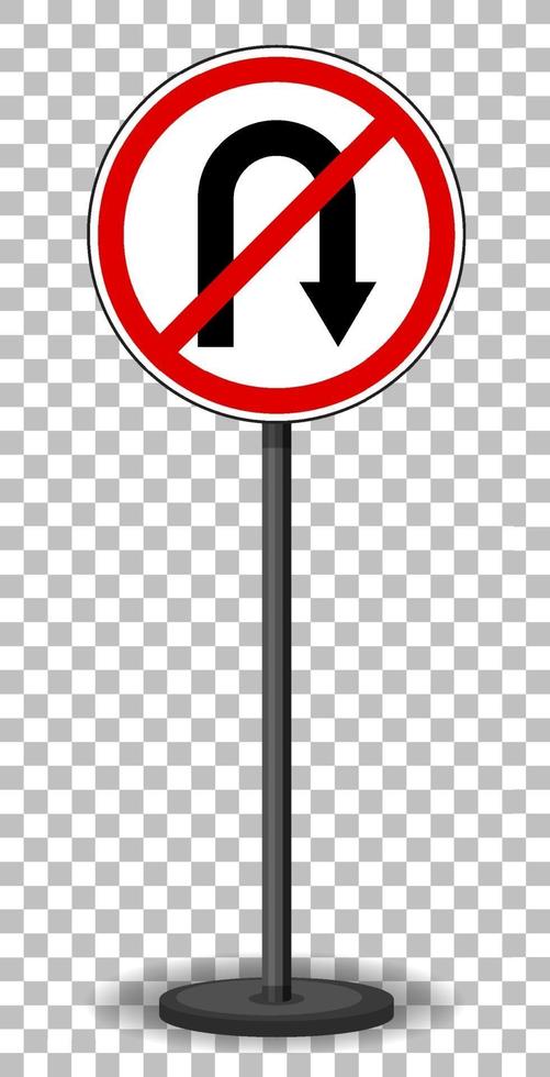 Red traffic sign on transparent background vector