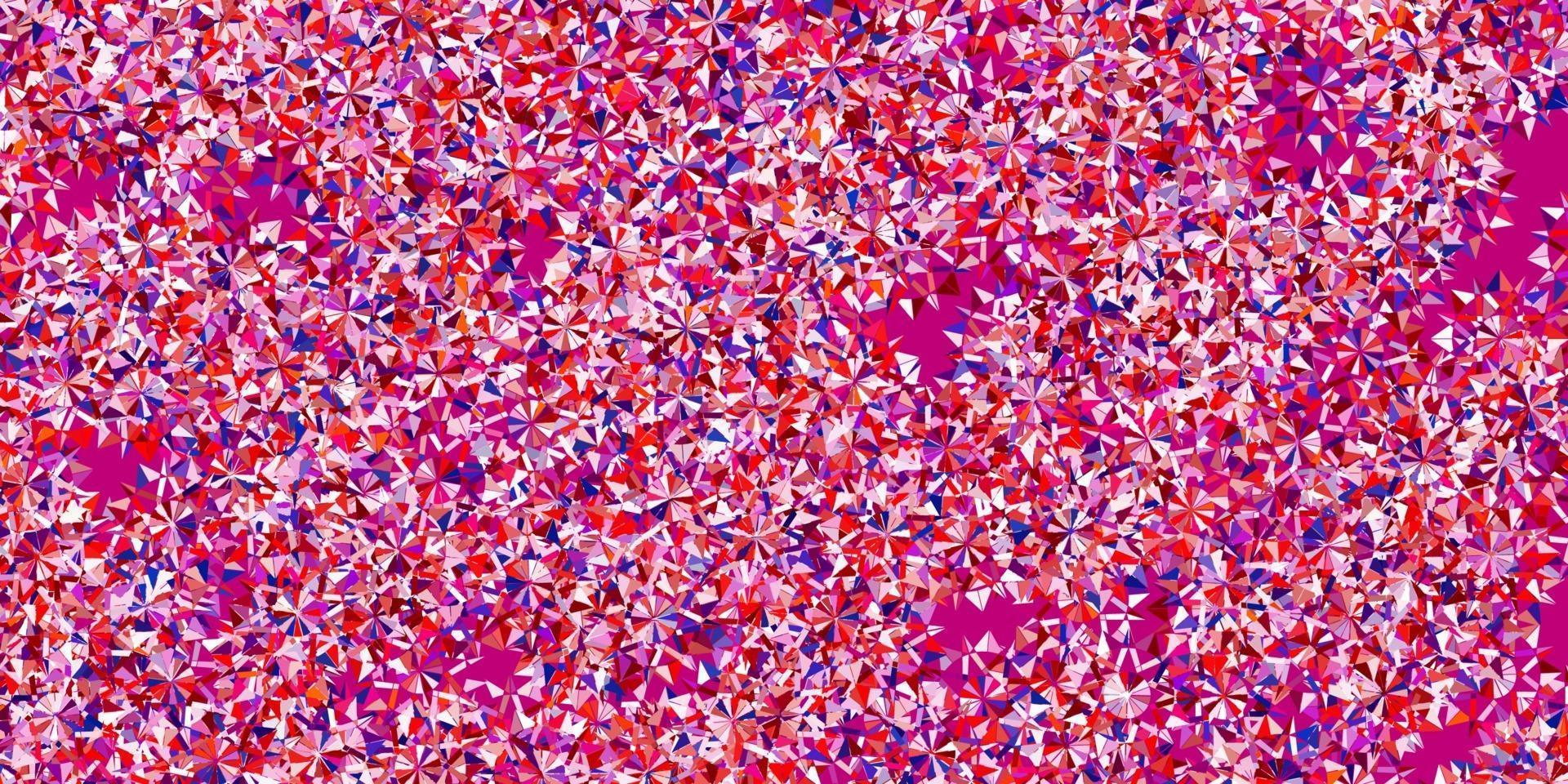 Light blue, red vector texture with bright snowflakes.