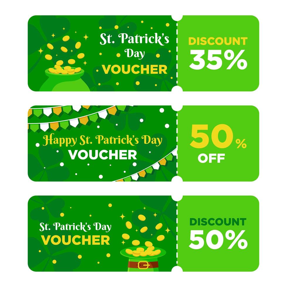 St. Patrick's Day Voucher vector