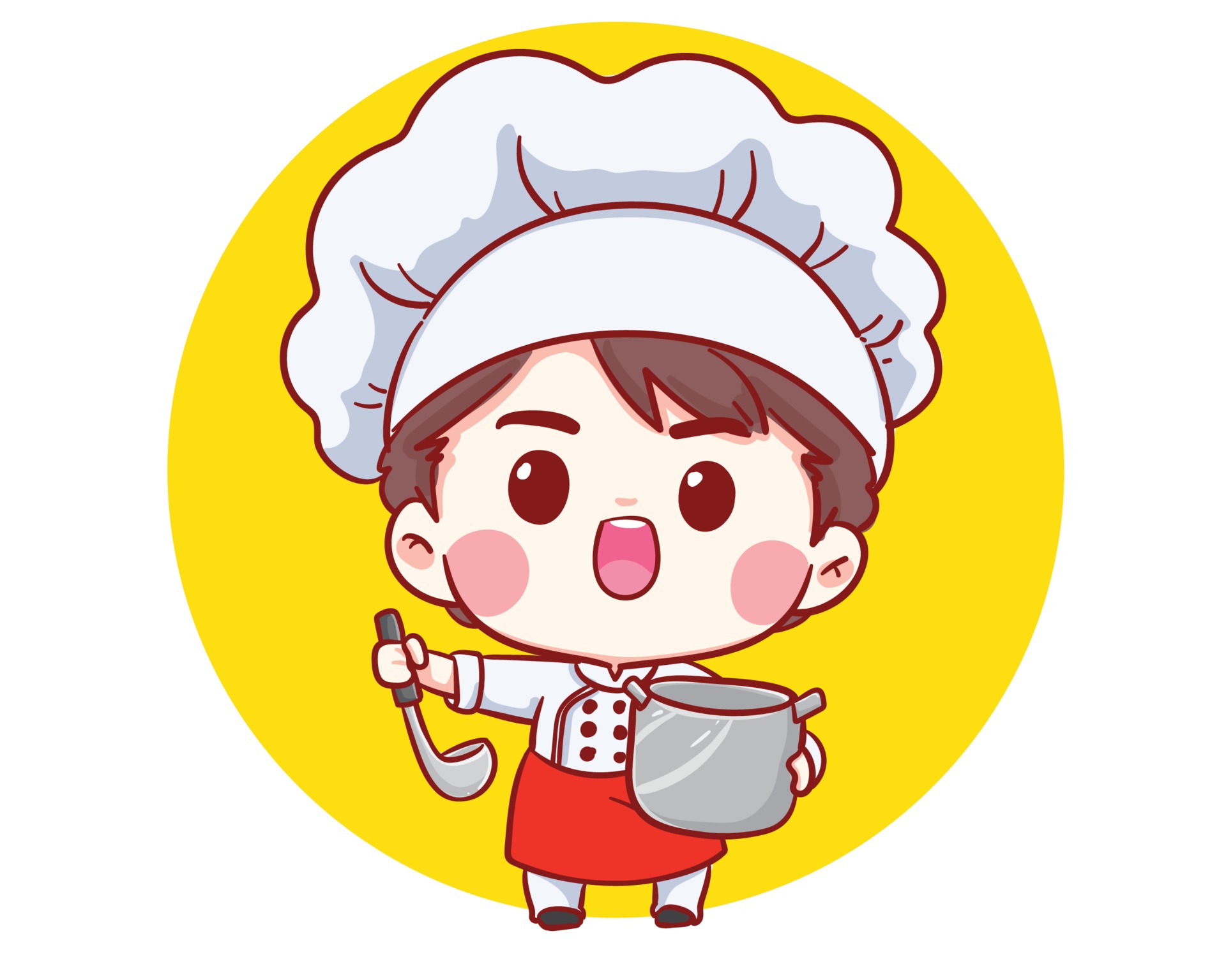 Cute Bakery chef boy Cooking smiling cartoon art illustration 1953644 Vector Art at Vecteezy Cute Bakery chef boy Cooking smiling cartoon art illustration 1953644 Vector Art at Vecteezy