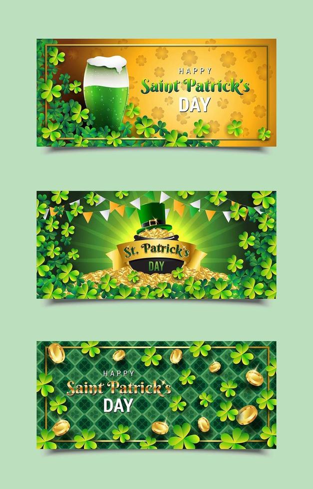 Saint Patrick's Day Banner Templates vector