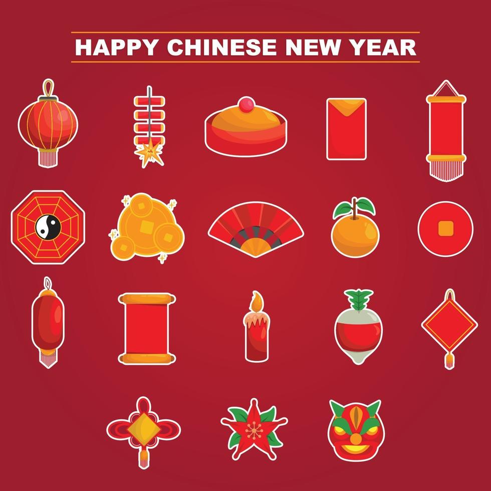 Chinese New Year Icon Set vector