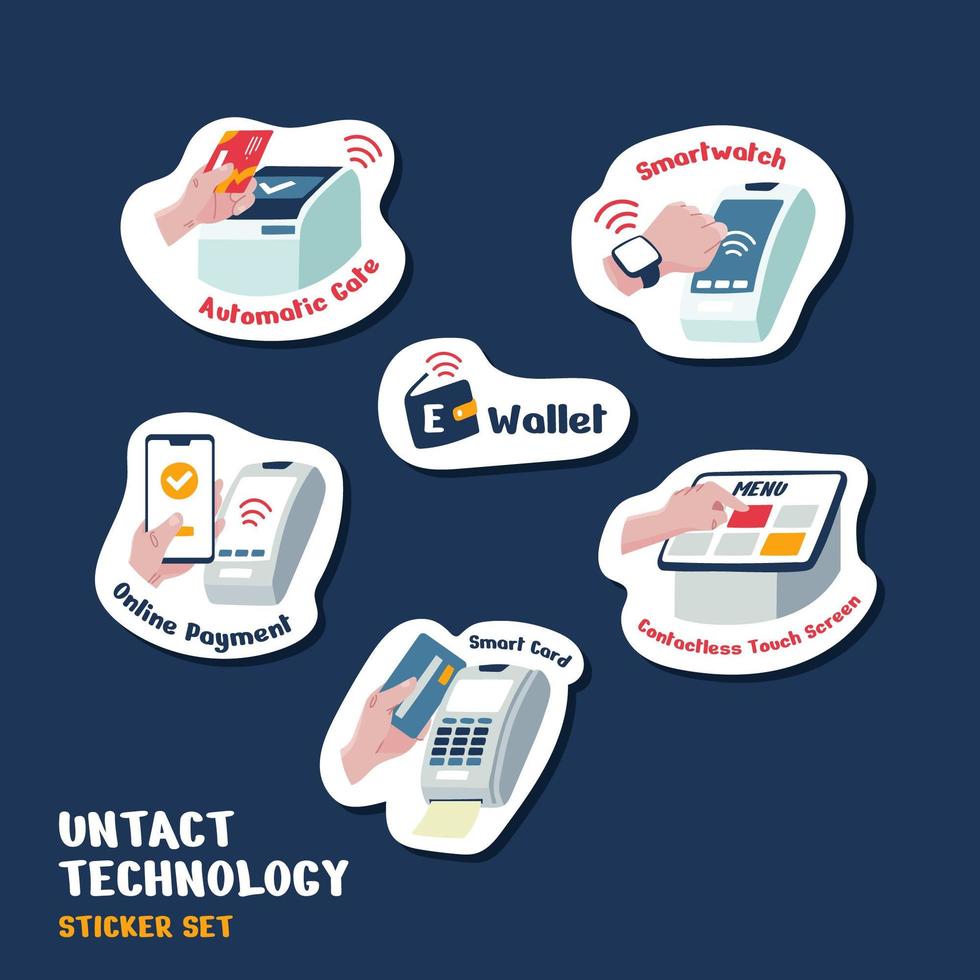 UNTACT Technology Sticker vector