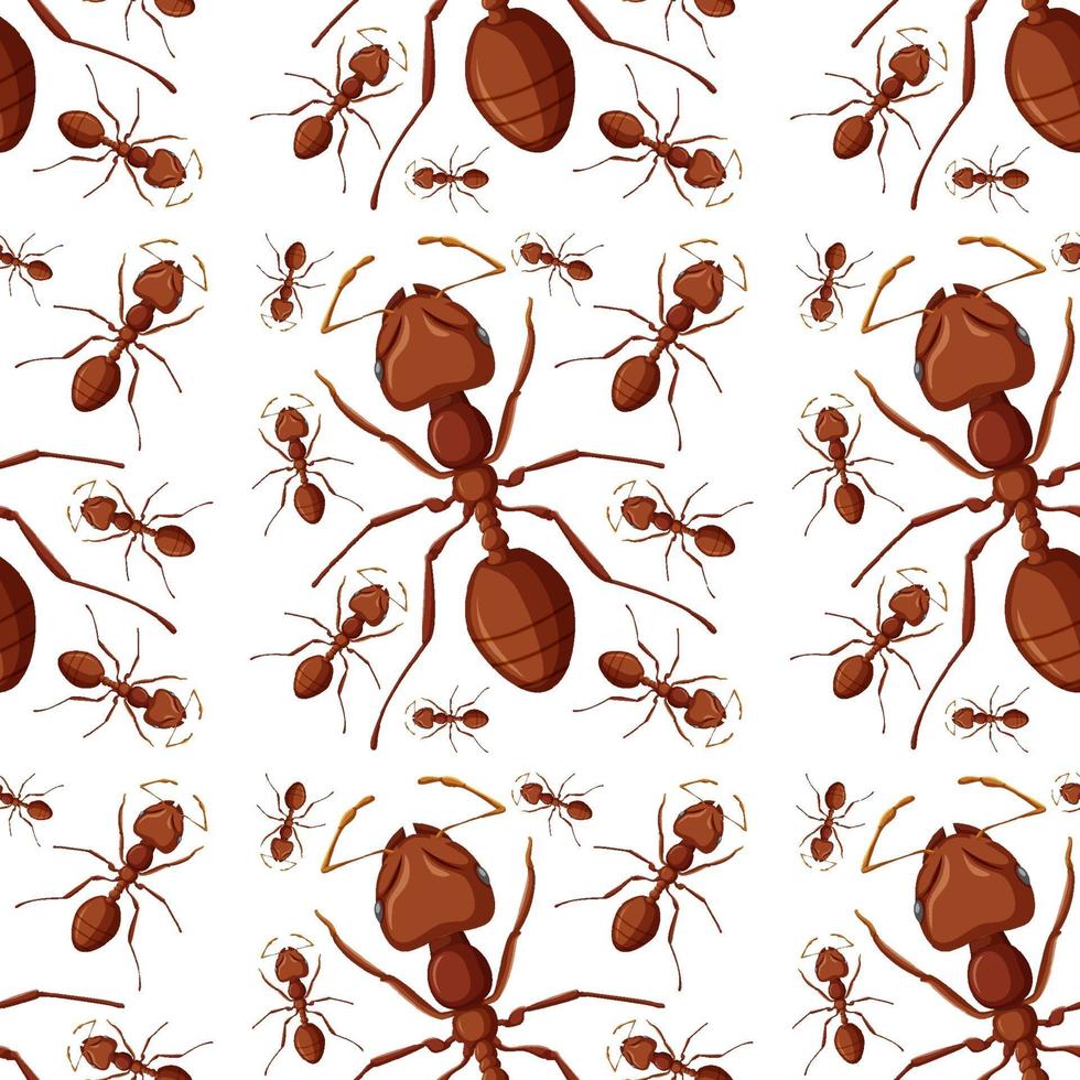 Red ant seamless background vector