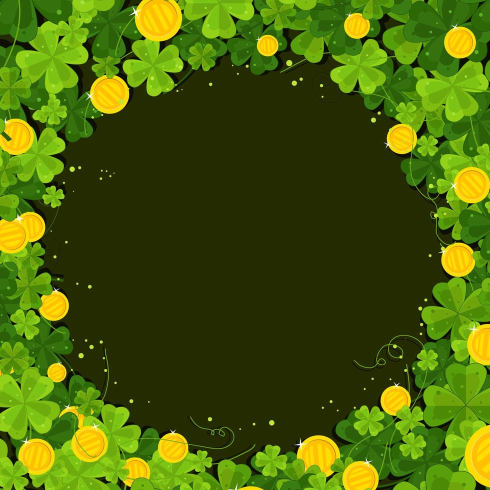 Clover Decoration With Blank Space vector