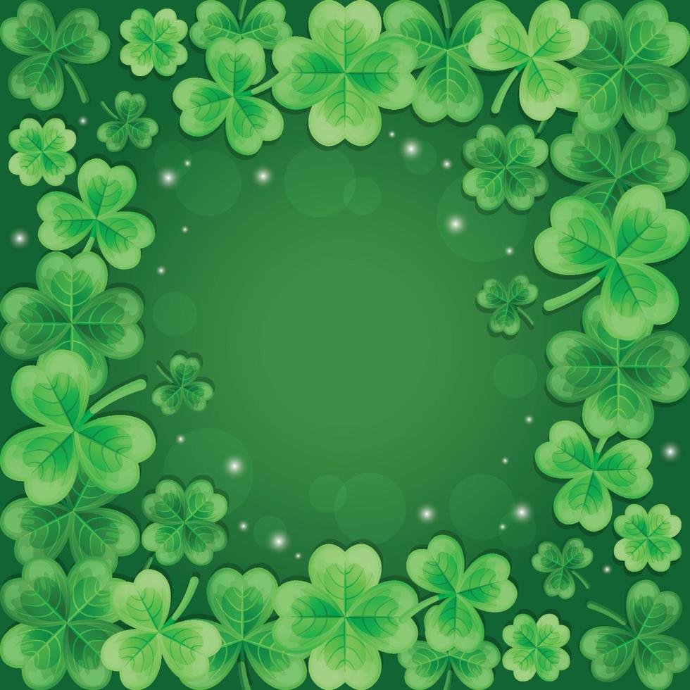 Beautiful and Elegant Gradient Green Clover Background vector