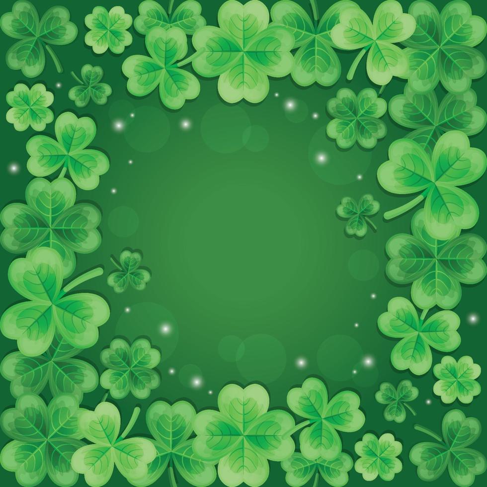 Beautiful and Elegant Gradient Green Clover Background vector