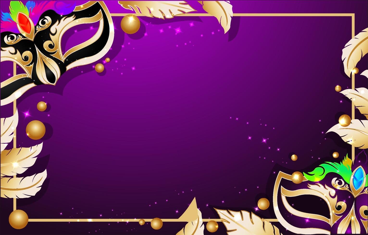 Luxury Mardi Gras Background Template vector