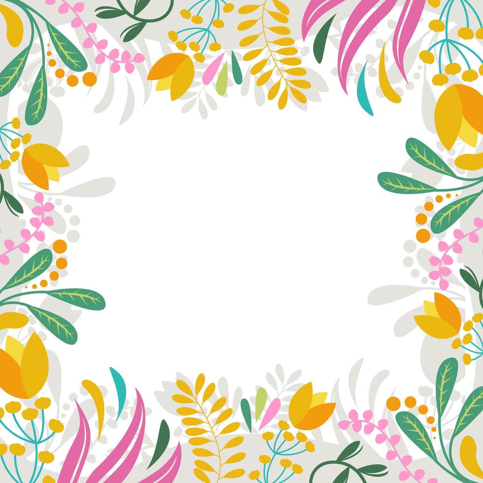 marco floral abstracto para el fondo de primavera vector