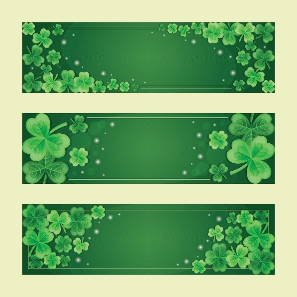 Gradient Green Clover Banner S vector