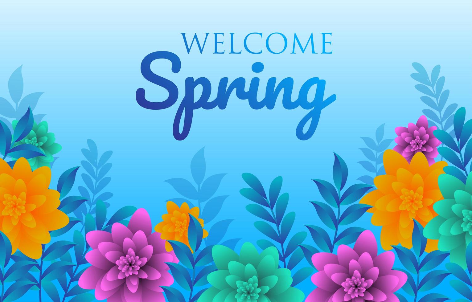 Welcome Spring Design Template vector