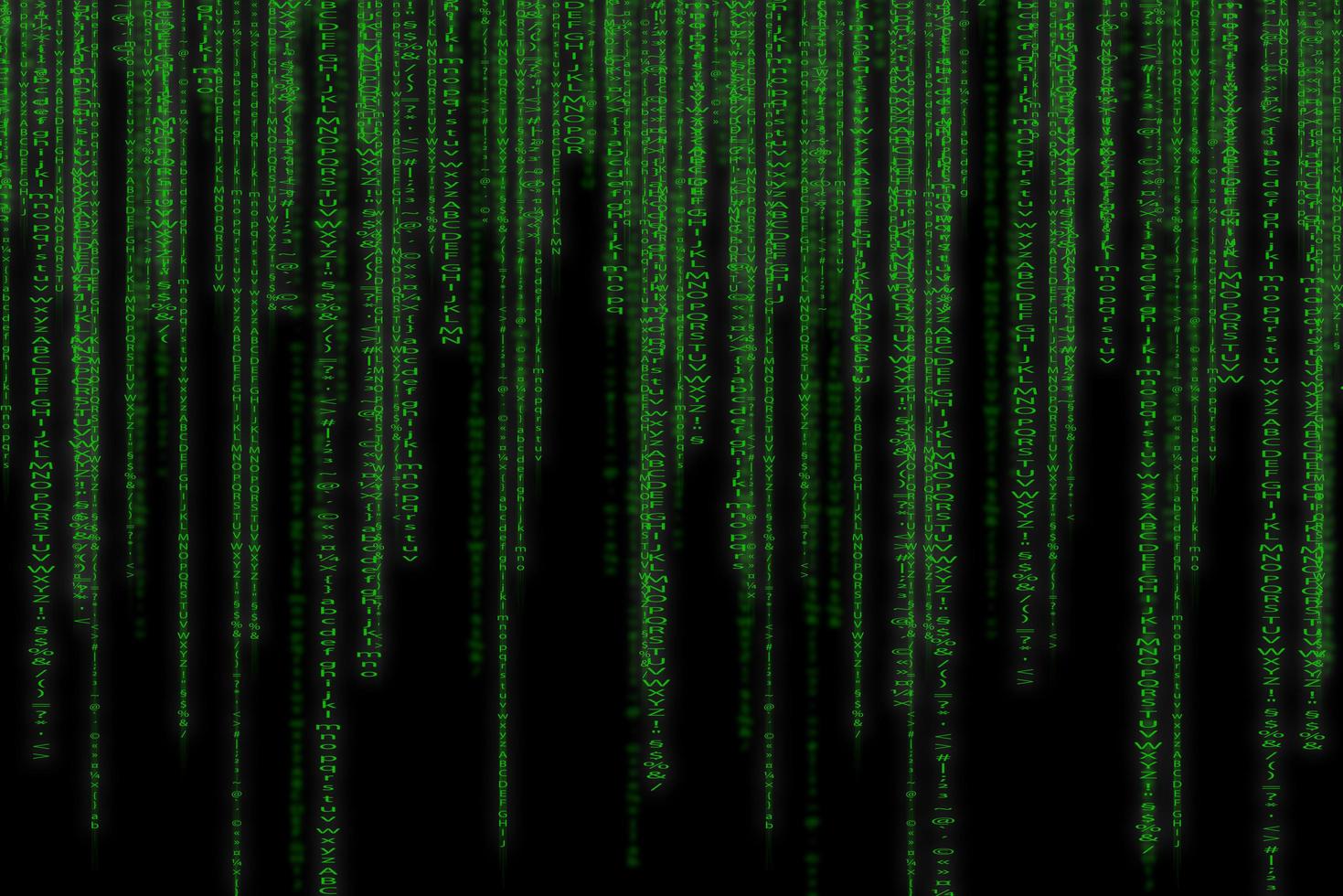 Abstract green technology binary background photo