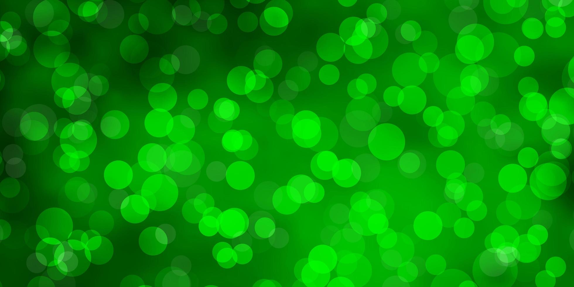 Light Green vector template with circles.