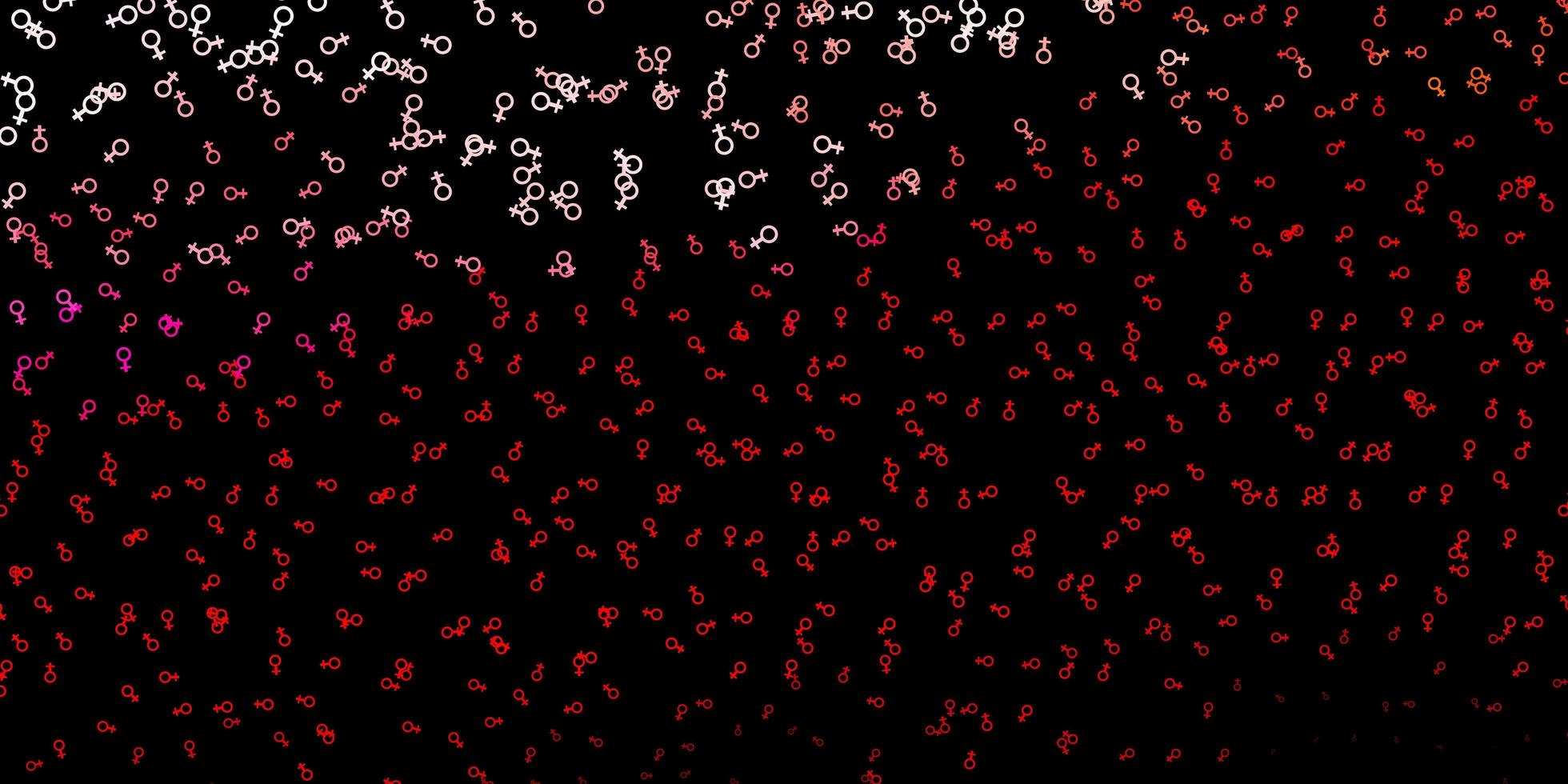 Dark Red vector texture with religion symbols.