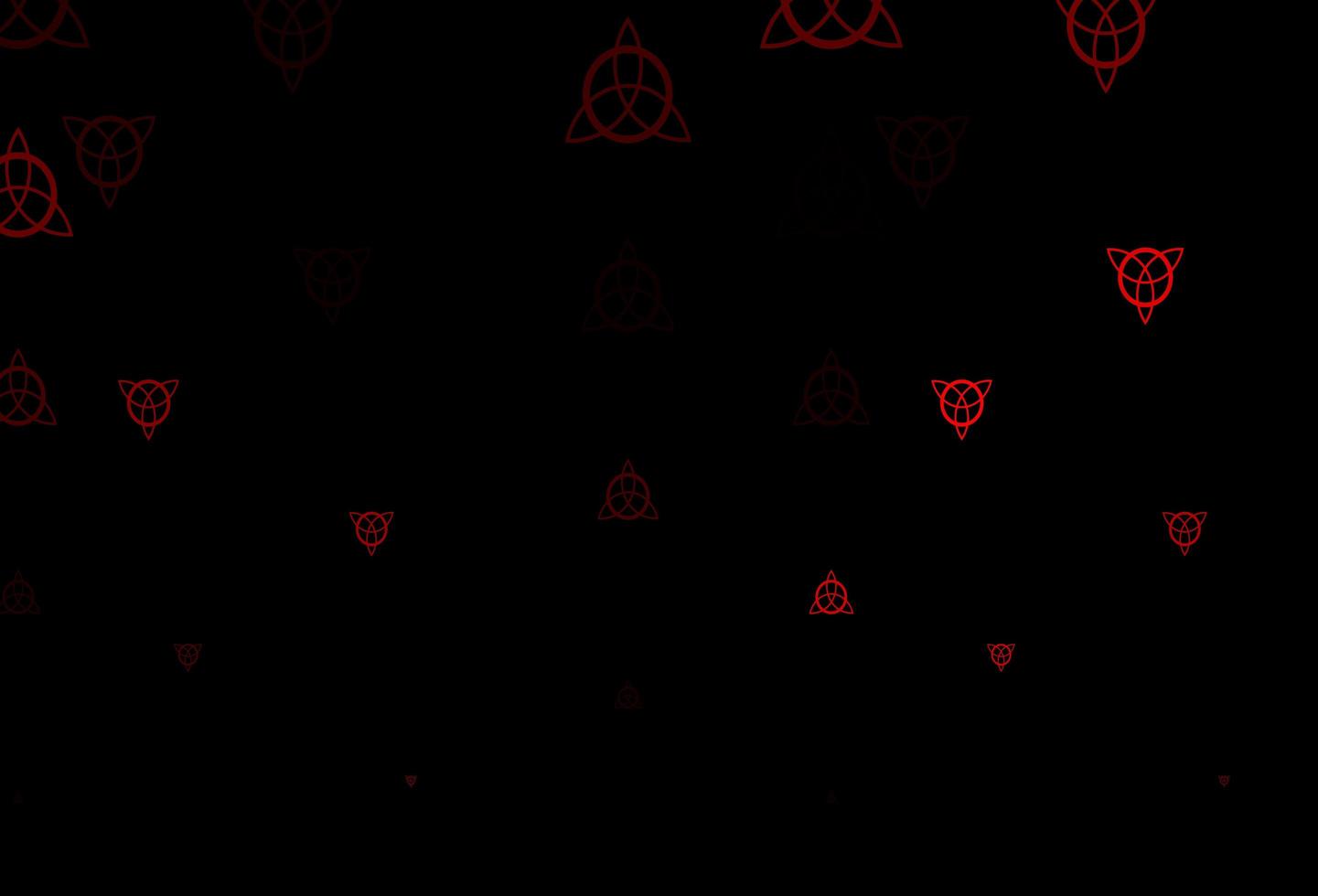 Dark Red vector texture with religion symbols.