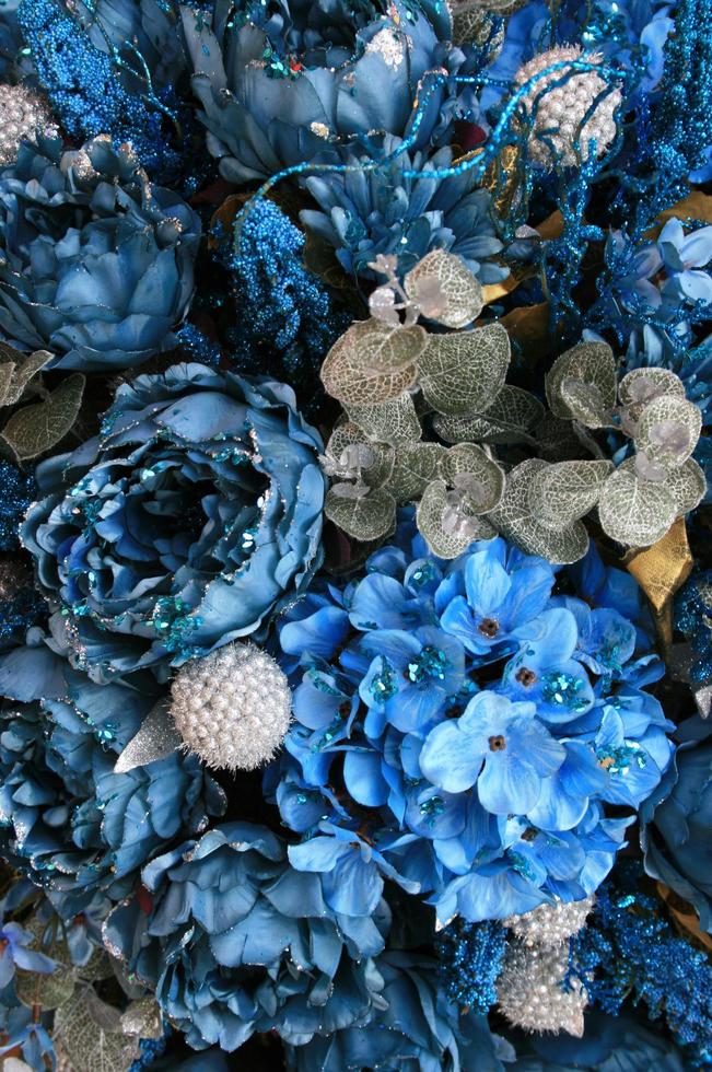 Blue floral bouquet photo