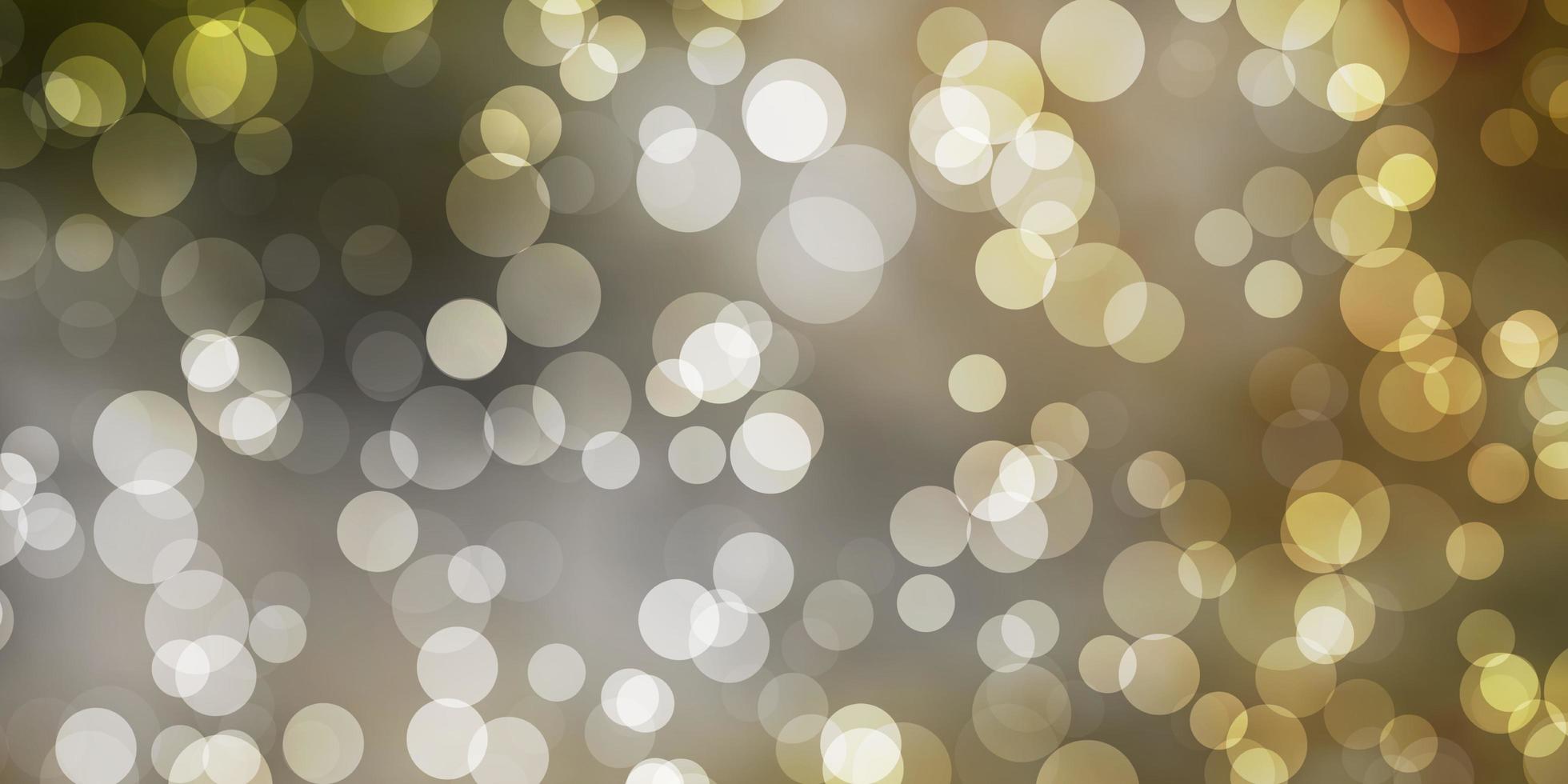 Light Green vector template with circles.