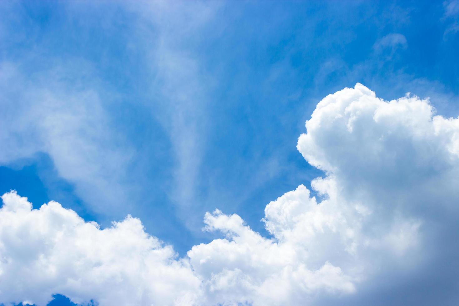 Cloudy blue sky photo