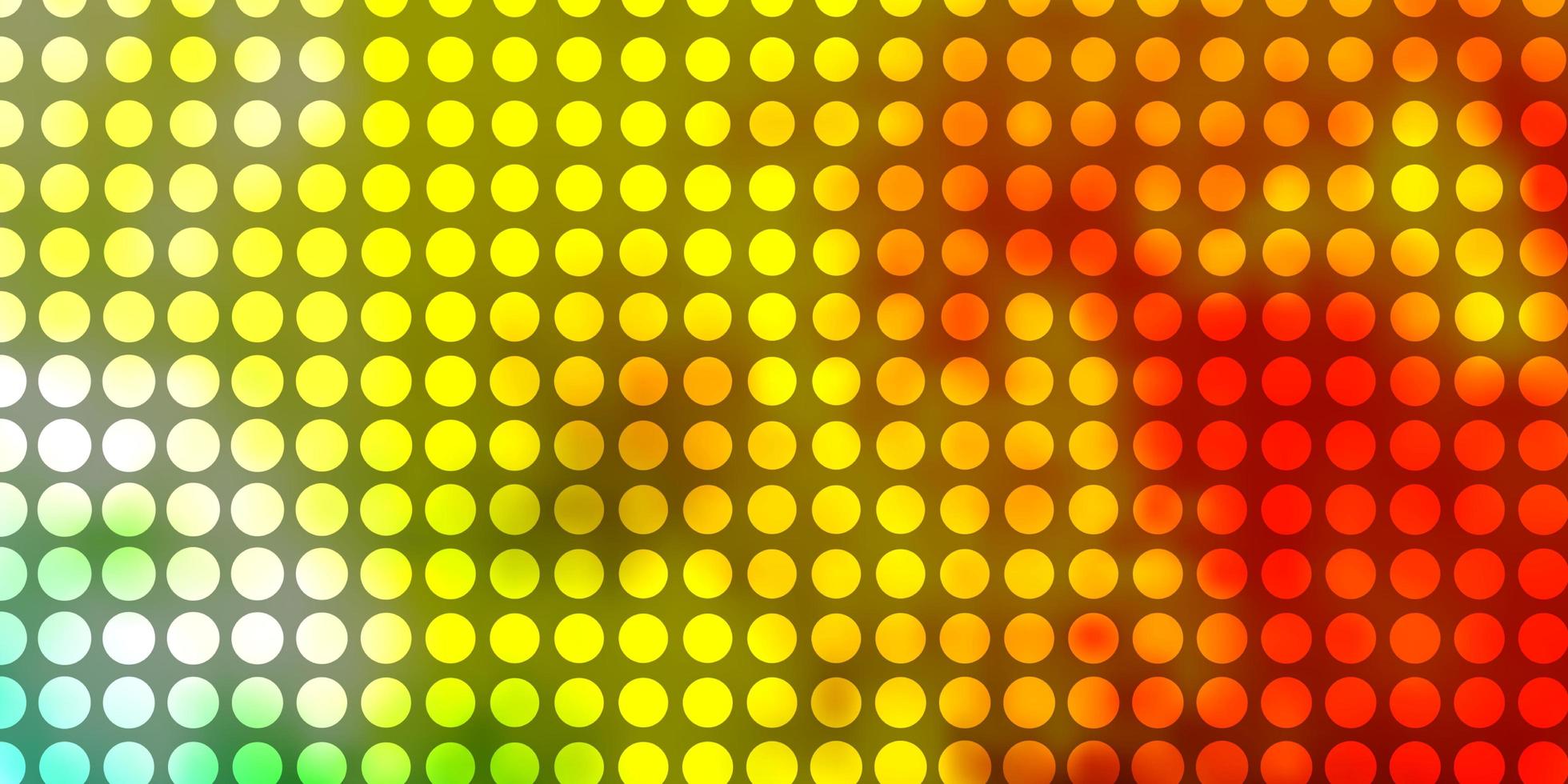 Light Green, Yellow vector pattern with circles.