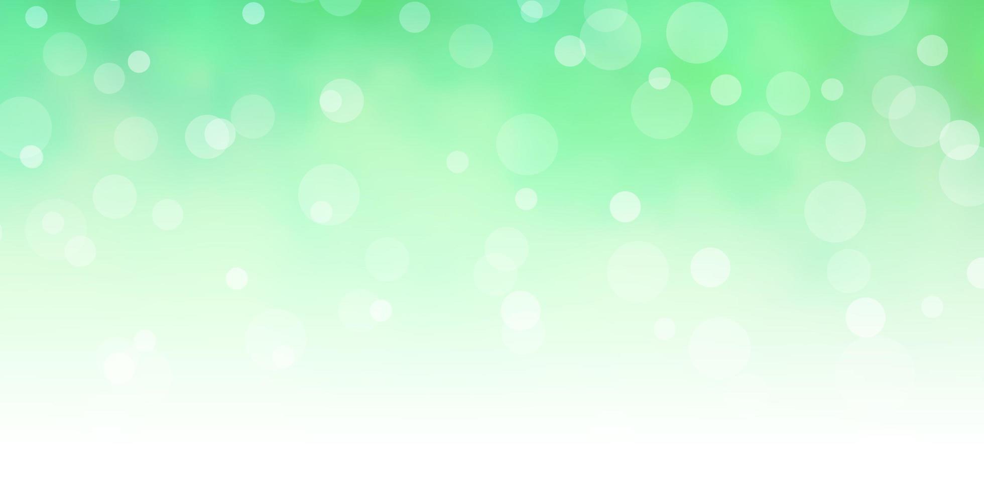 Light Green vector template with circles.