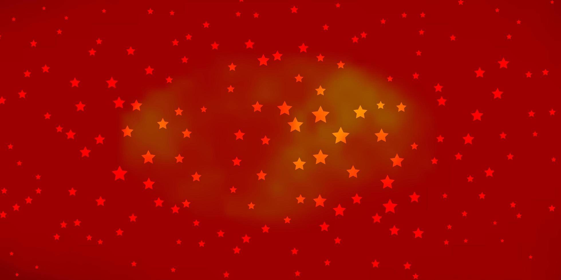 Diseño vectorial de color naranja oscuro con estrellas brillantes. vector