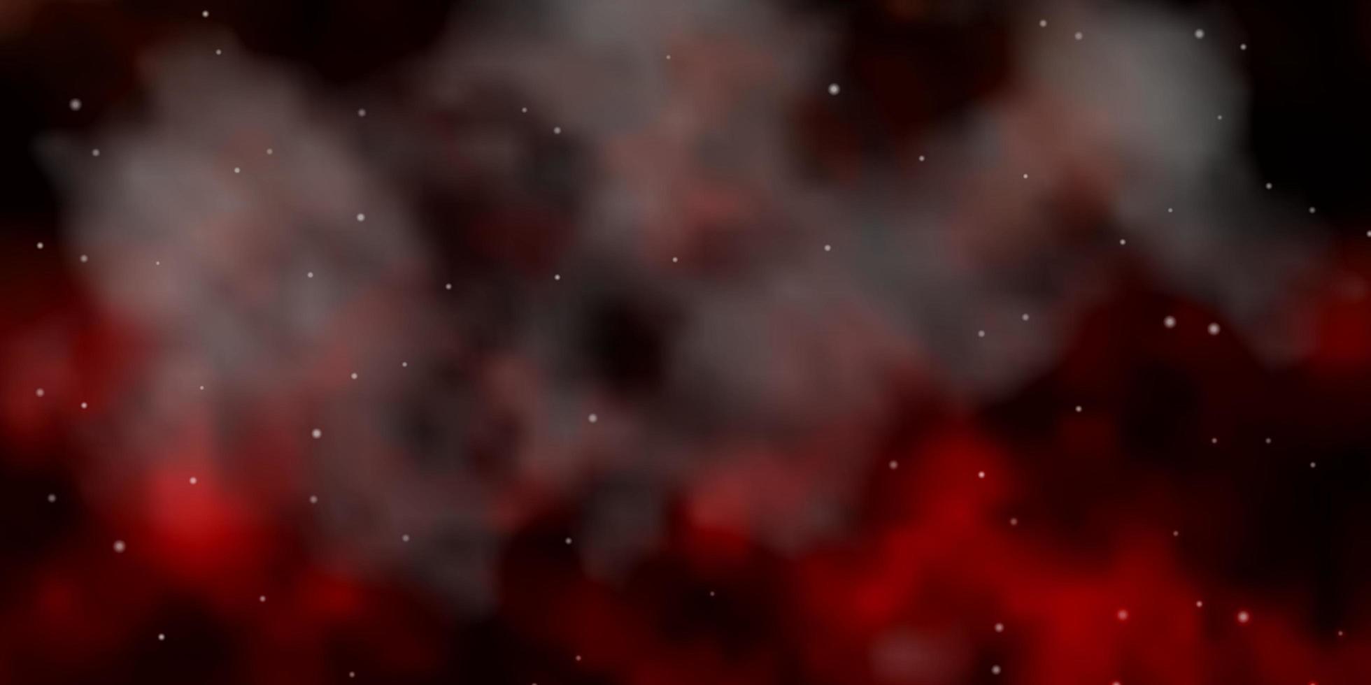 Dark Orange vector layout with bright stars.