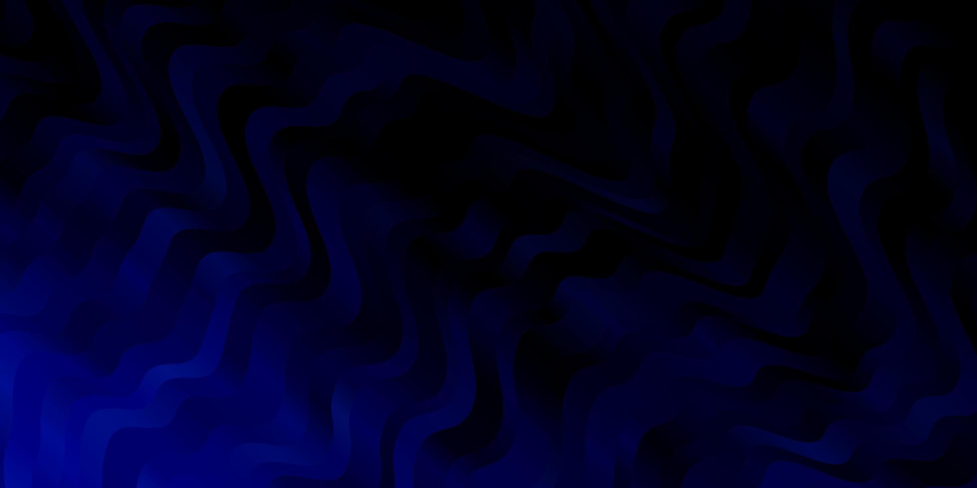 Fondo de vector azul oscuro con líneas torcidas.