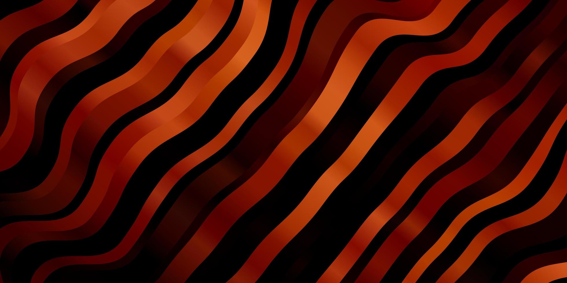 Dark Orange vector texture with curves.