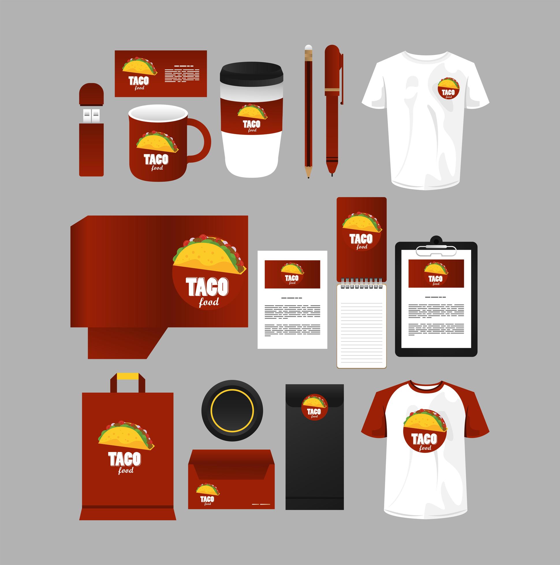 Download bundle of mexican food mockup elements branding - Download Free Vectors, Clipart Graphics ...