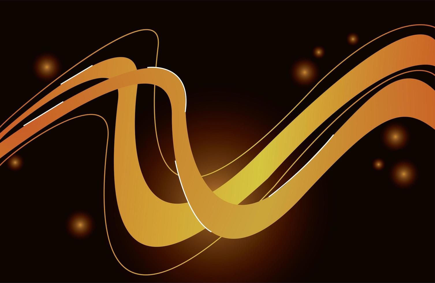 colorful light trail in yellow background vector