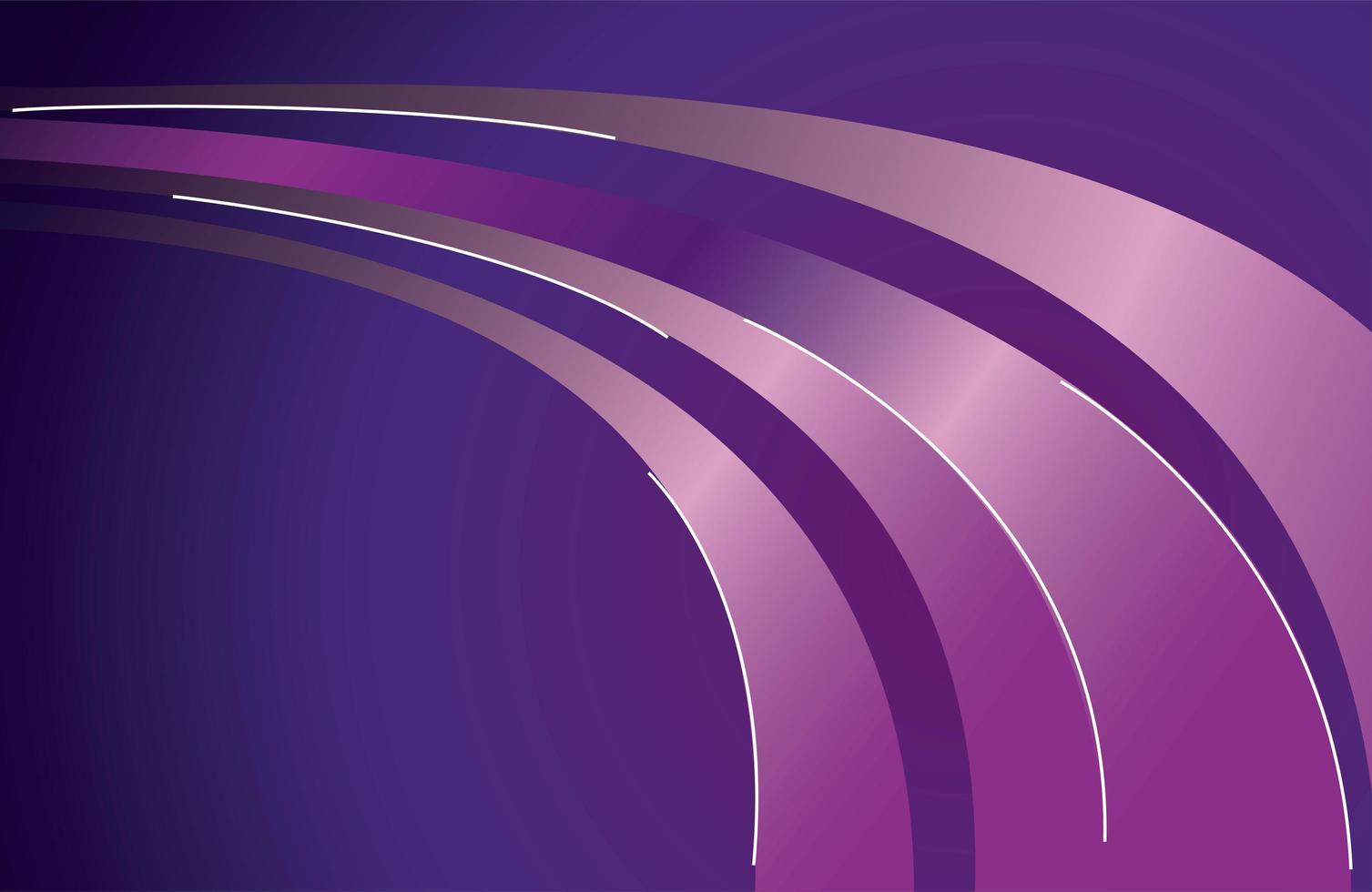 colorful light trail in purple background vector