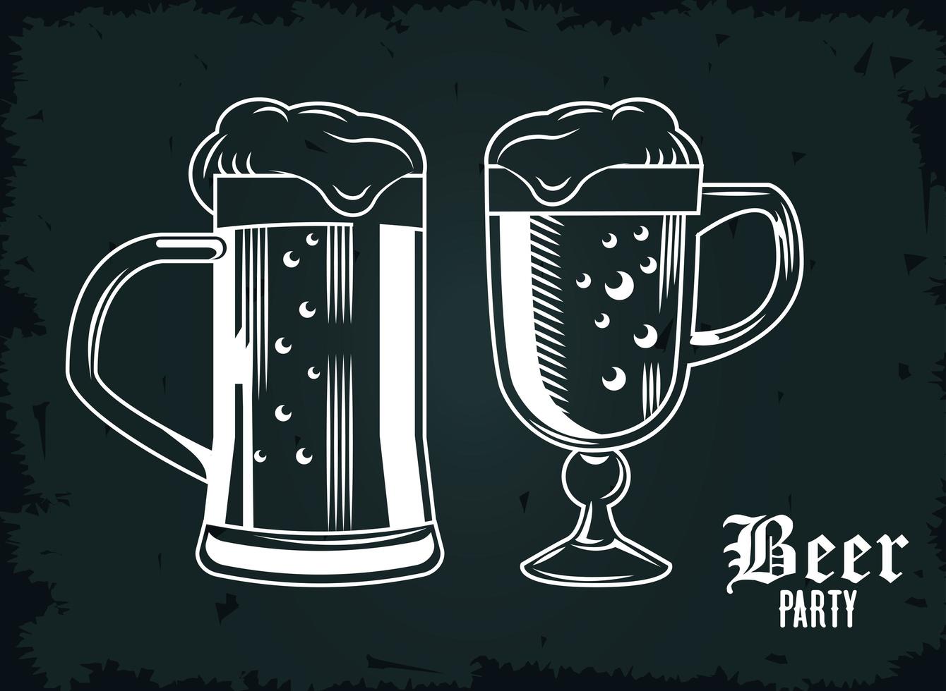 beer mug isolated icons vector