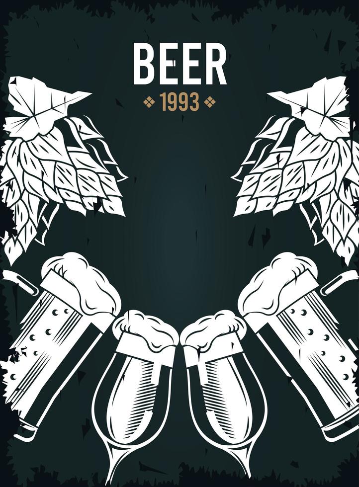 beer mug isolated icons vector