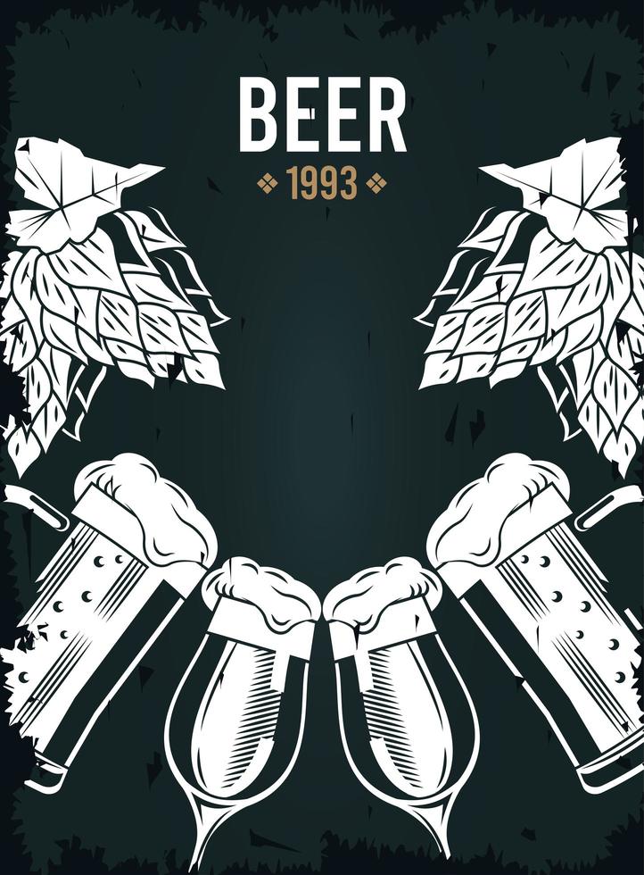 jarra de cerveza, aislado, iconos vector