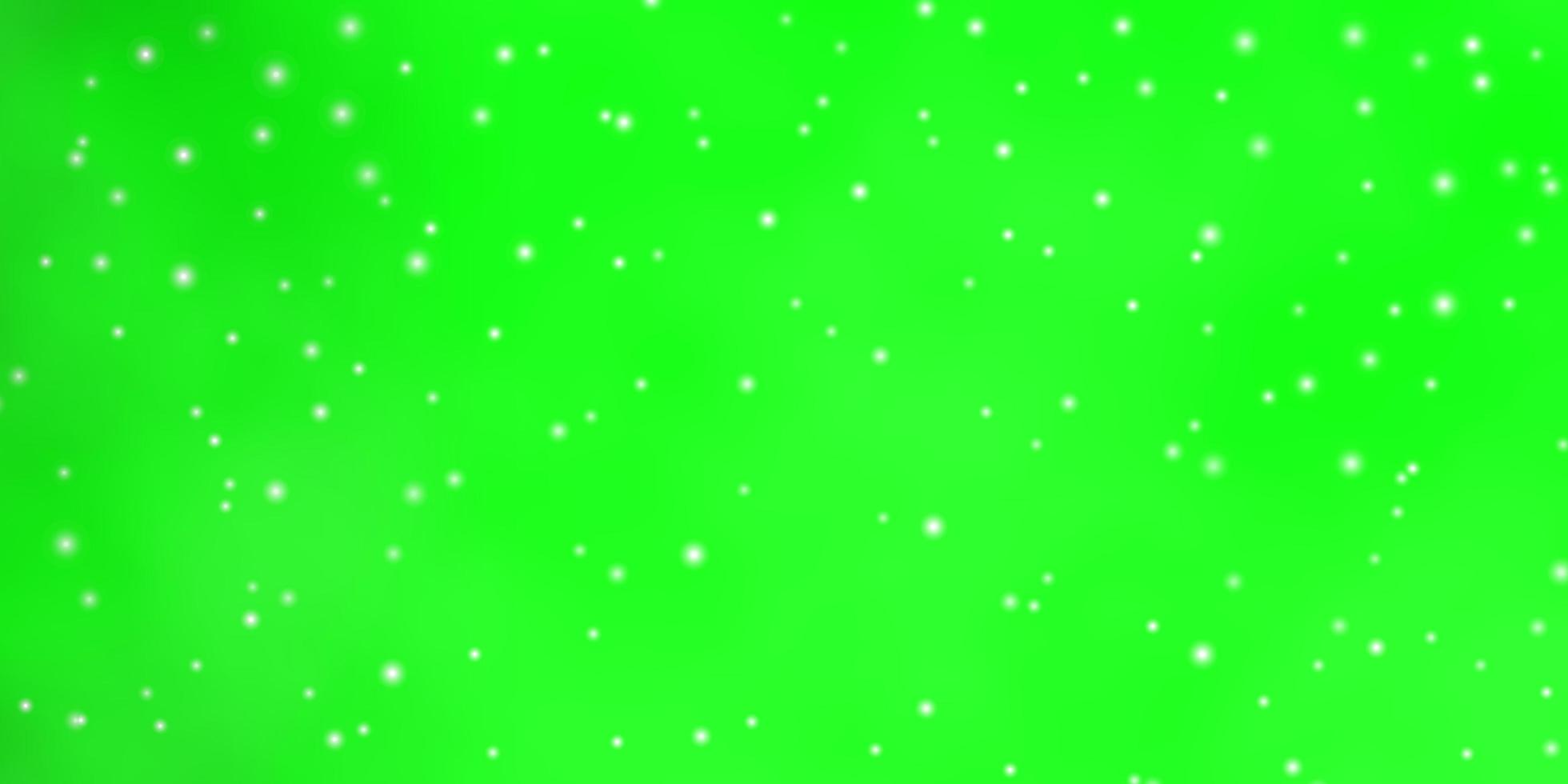 Light Green vector pattern with abstract stars.