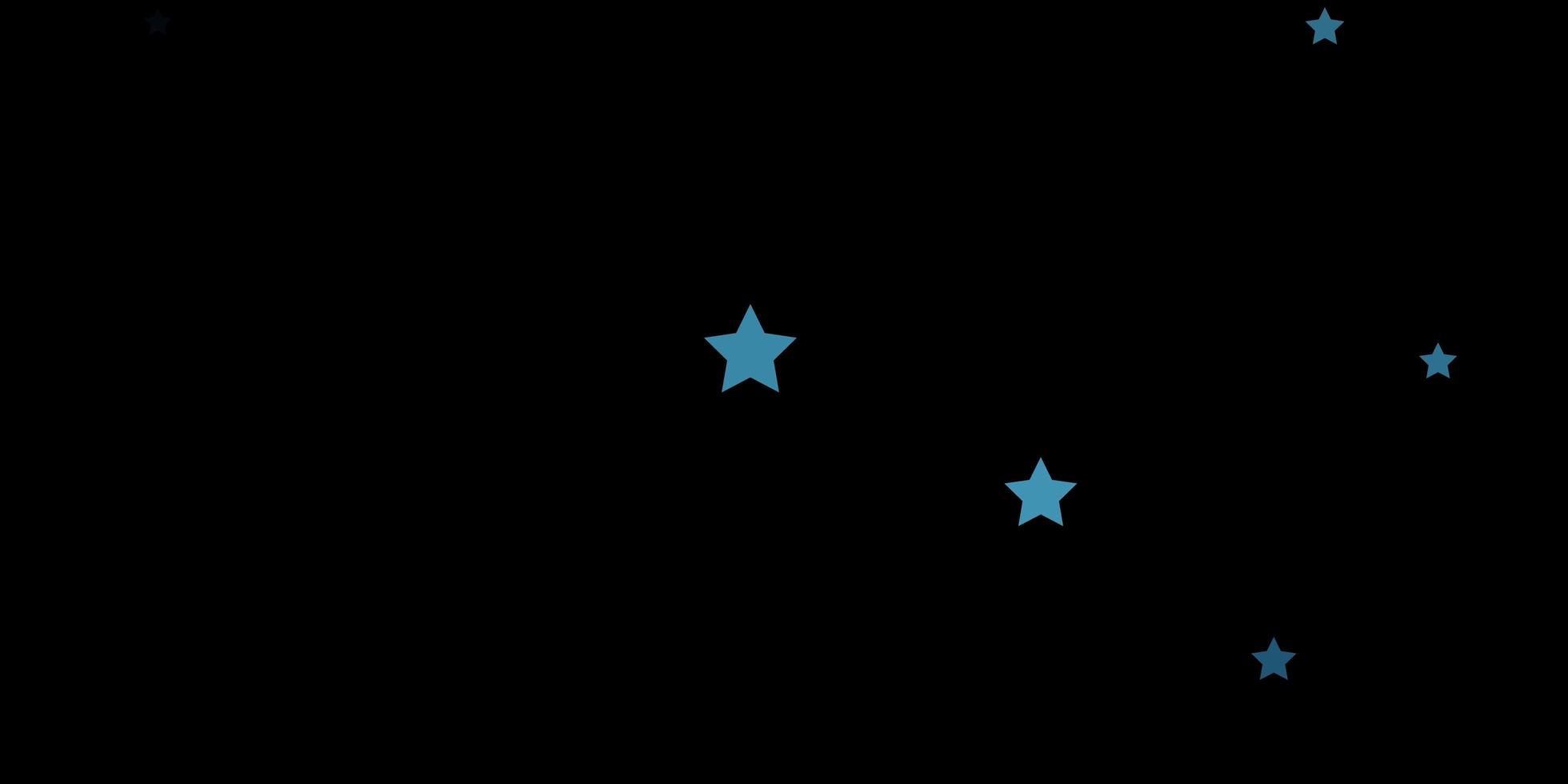 Dark BLUE vector texture with beautiful stars.