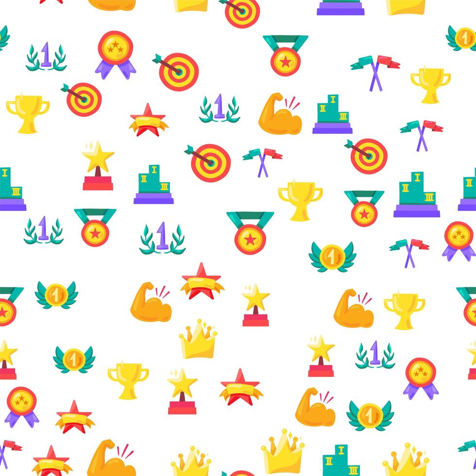 Award and winner seamless pattern vector