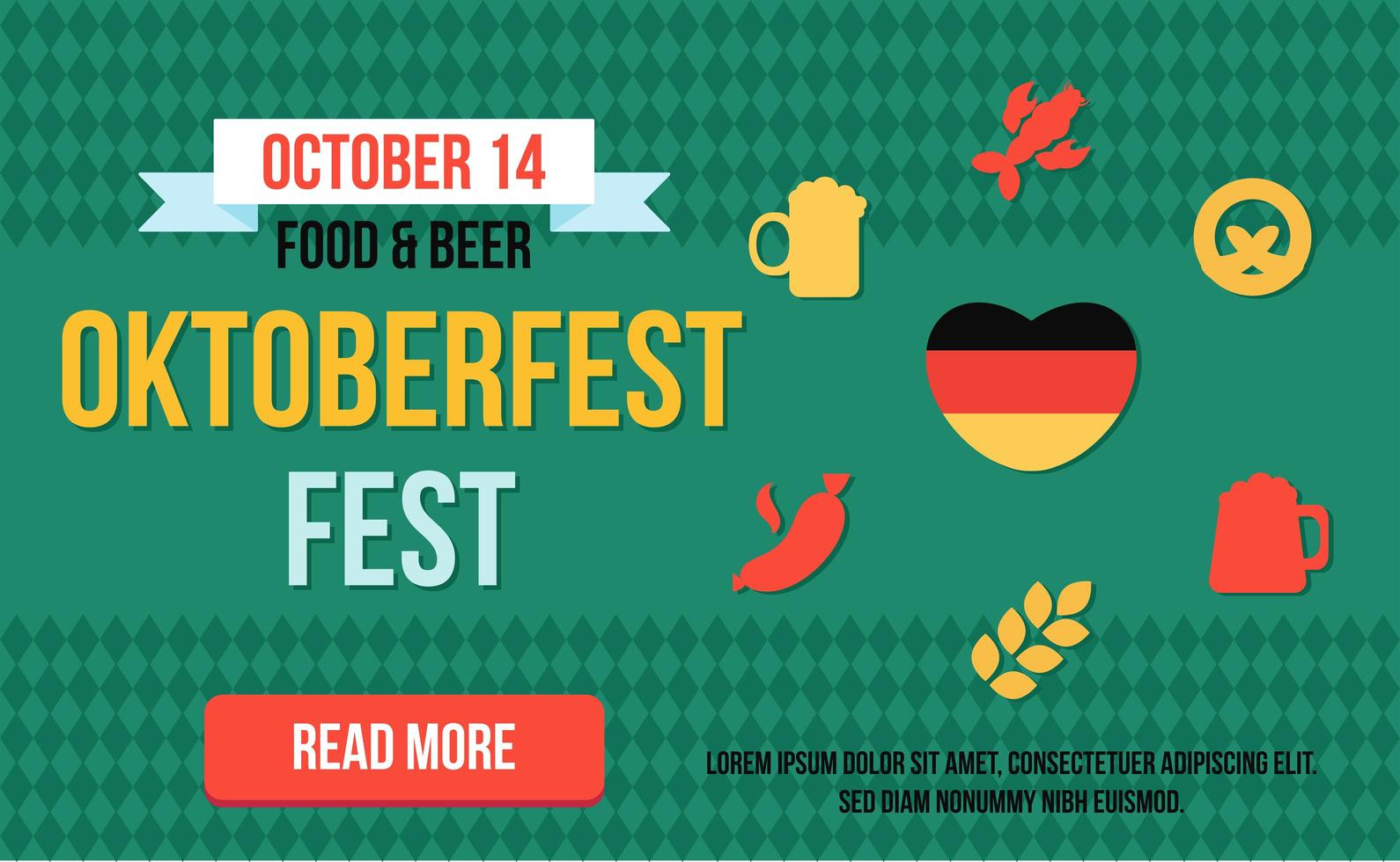 banner web elegante oktoberfest vector