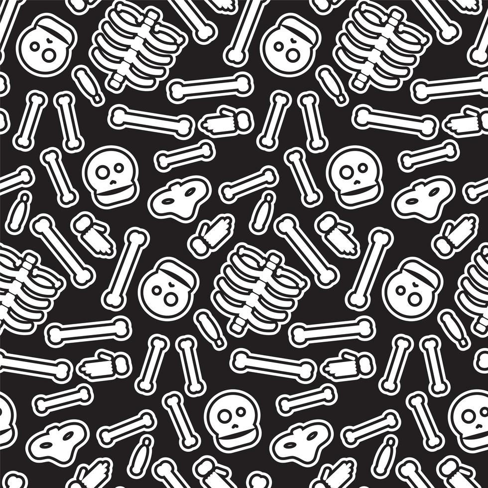 Happy Halloween Seamless Pattern. Scary and horror background vector