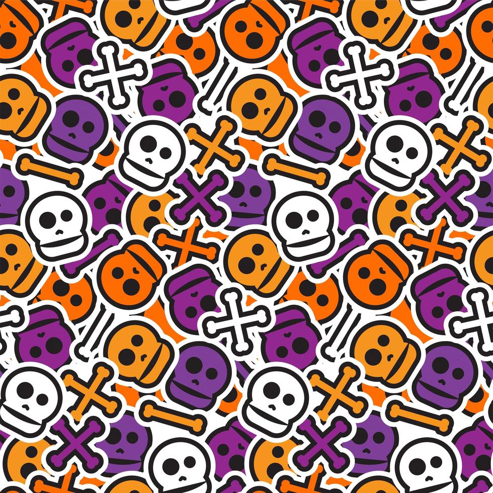 Happy Halloween Seamless Pattern. Scary and horror background vector