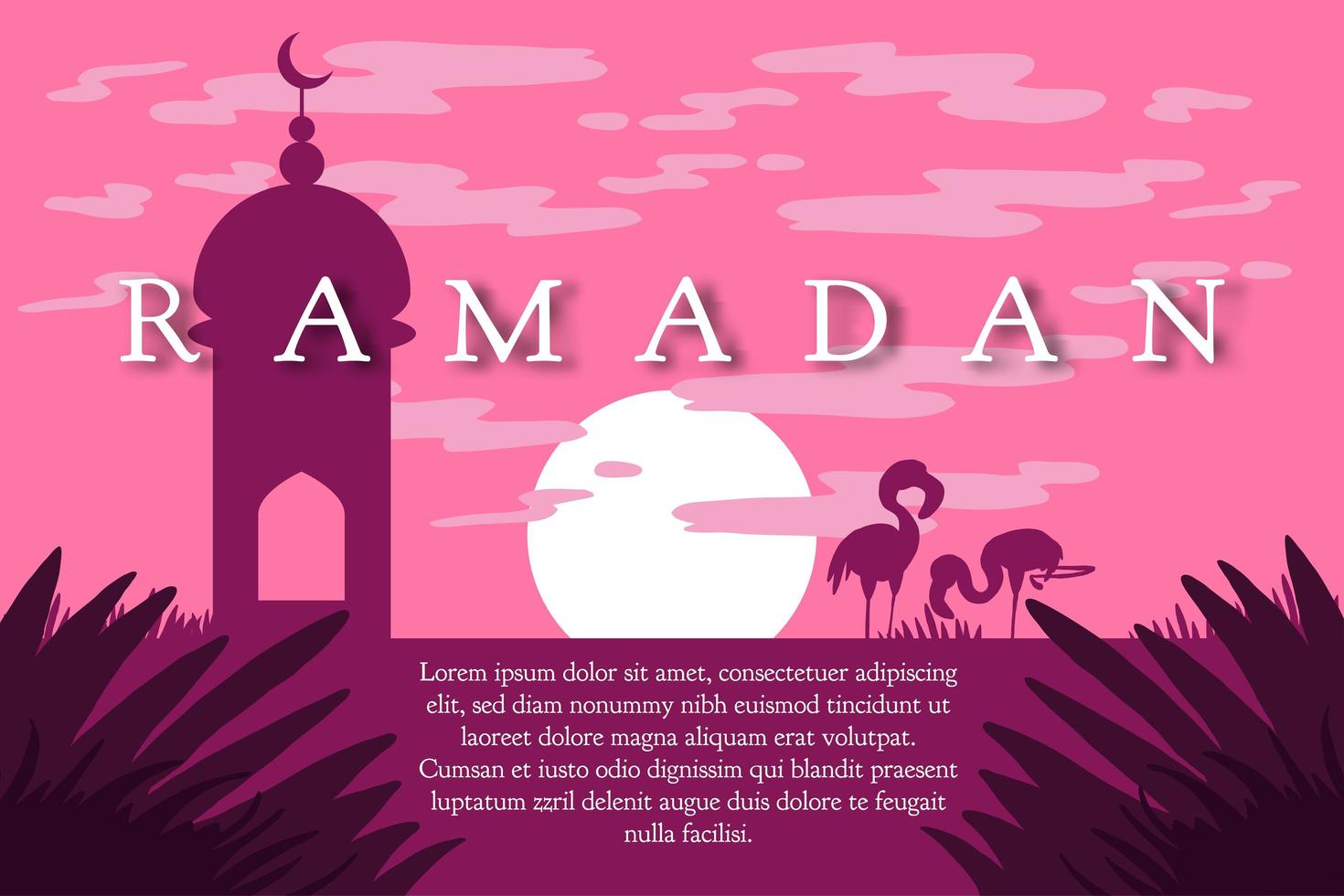 Ramadan Kareem greeting vector