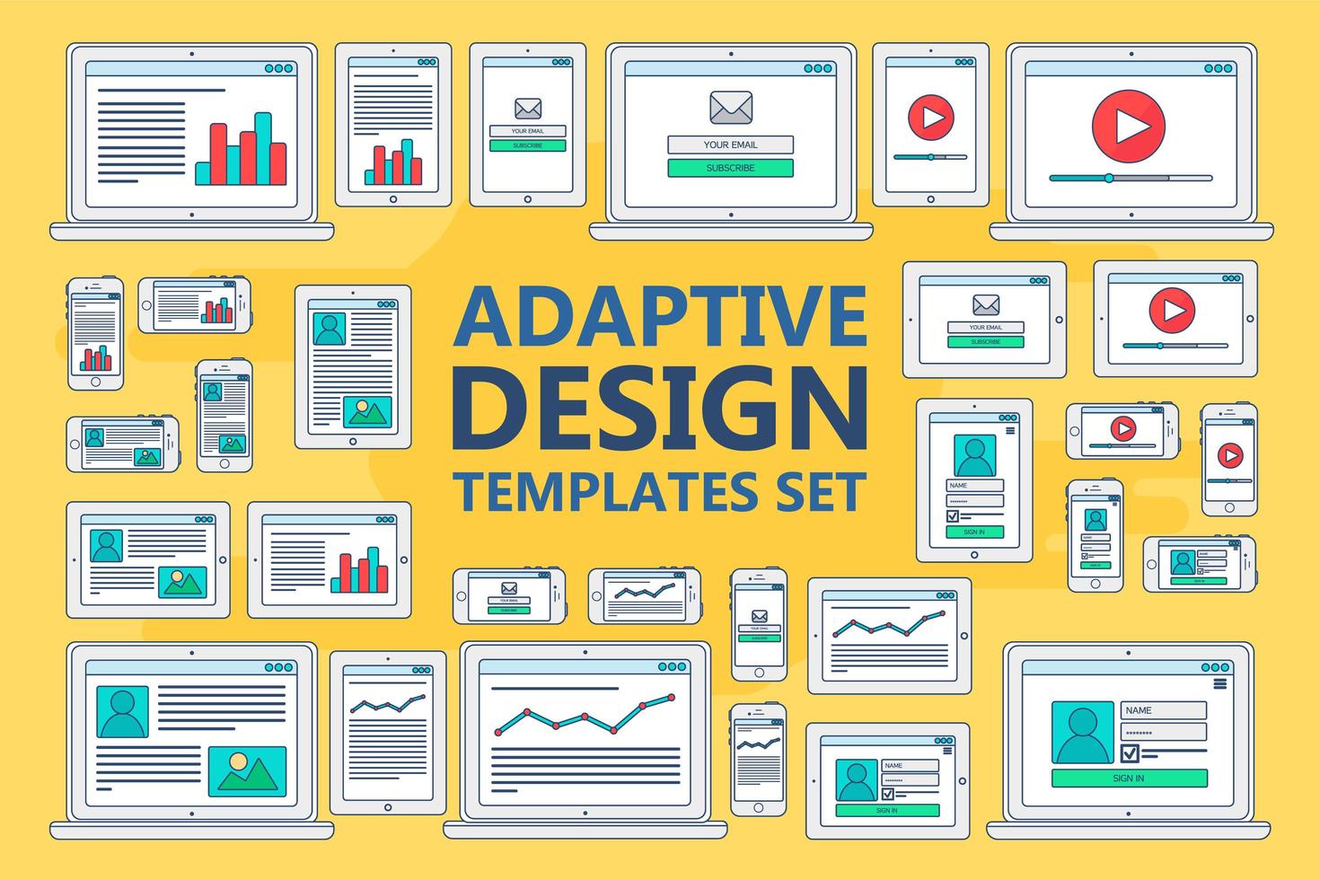 Adaptive Web Templates vector